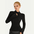 Nico_Molly_Plush_Patchwork_Fur_Collar_V-neck_Zip_Cinched_Waist_Women&