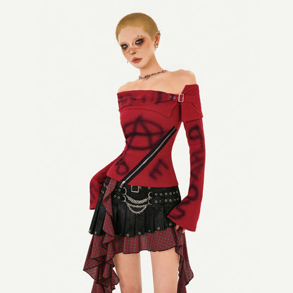 Nico_Molly_Punk_Rock_Plaid_Patchwork_Asymmetric_Tassel_Low_Waist_Women&