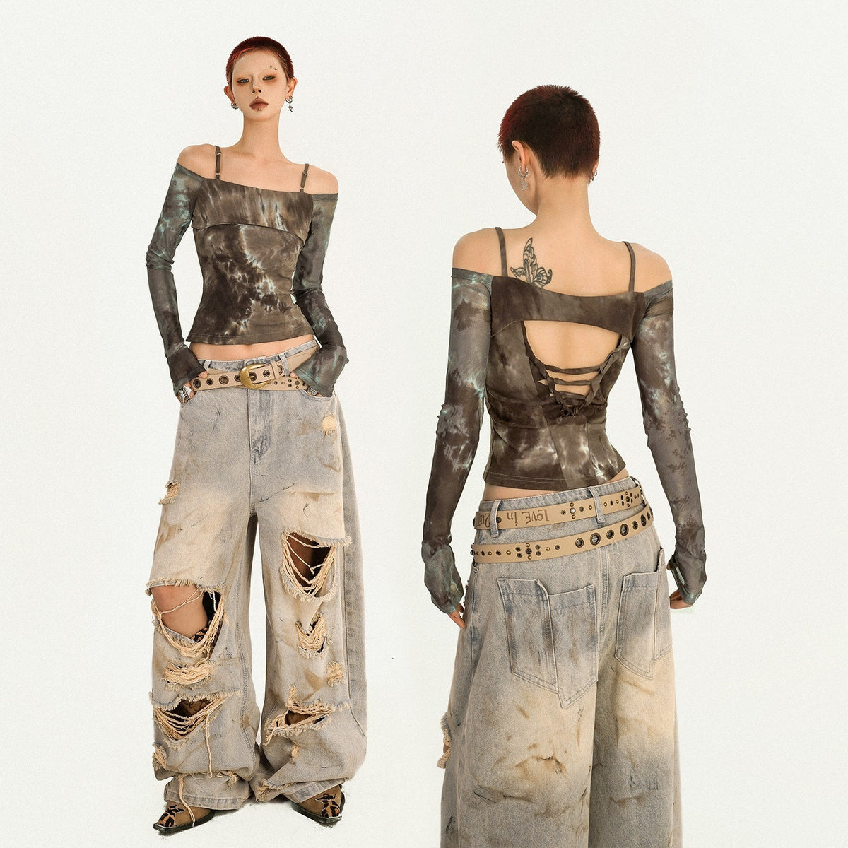Nico_Molly_Punk_Tie_Dye_One_Shoulder_Slim_Women&