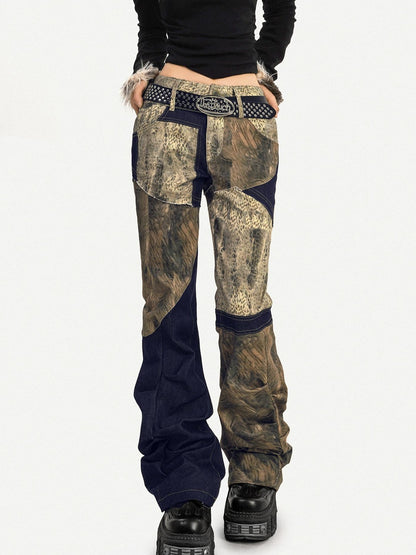 Nico Molly Rebel Wasteland Artistic Patchwork Vintage Print Women&