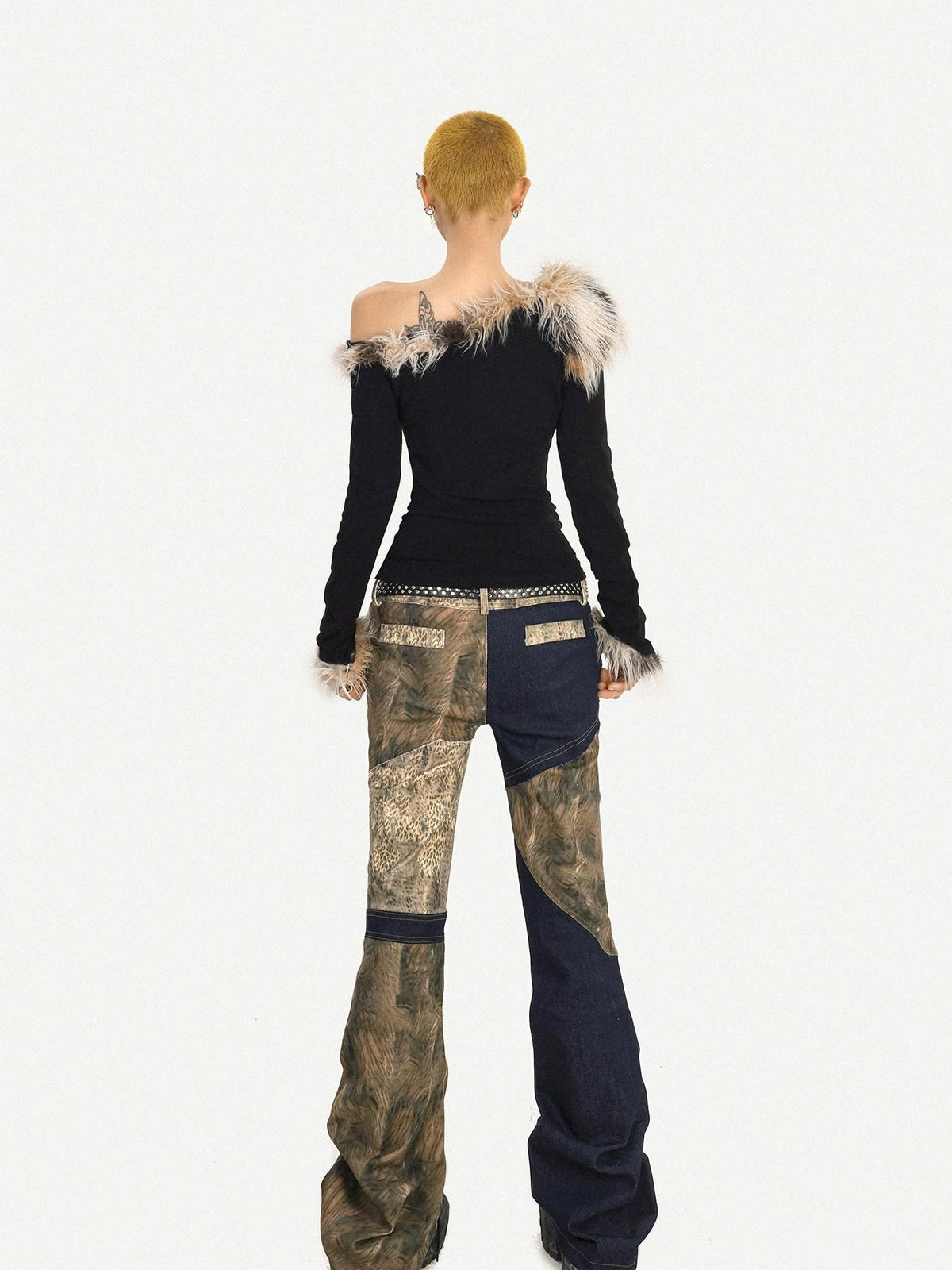 Nico Molly Rebel Wasteland Artistic Patchwork Vintage Print Women&