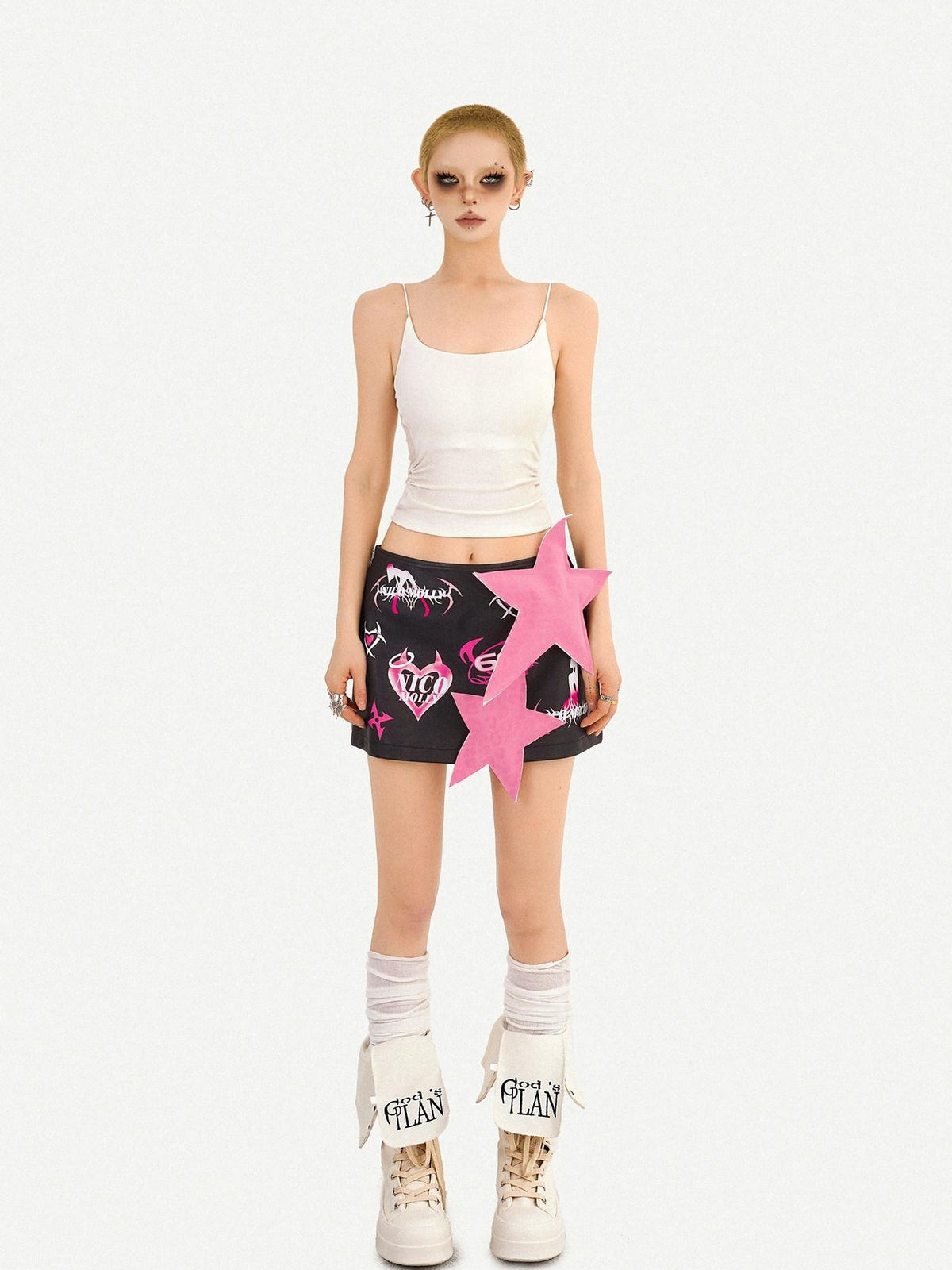 Nico Molly Red A Line Narrow Straps Sexy Slim Fit Cropped Women&