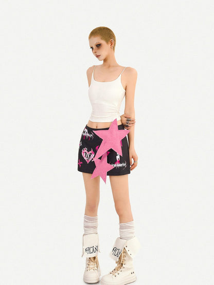 Nico Molly Red A Line Narrow Straps Sexy Slim Fit Cropped Women&