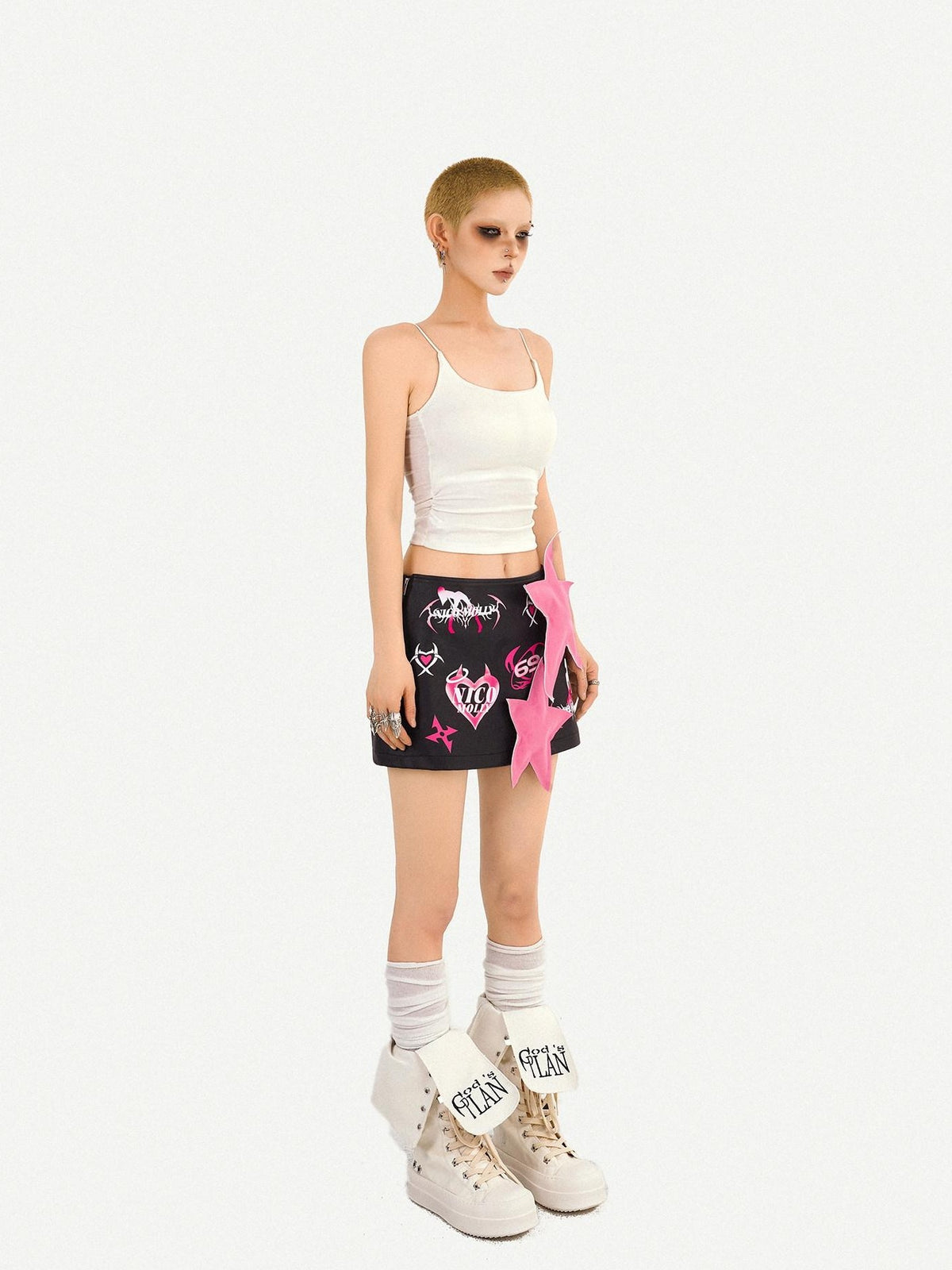 Nico Molly Red A Line Narrow Straps Sexy Slim Fit Cropped Women&