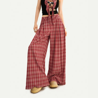 Nico_Molly_Red_Plaid_Dog_Print_Tube_Top_Slim_Fit_Women&