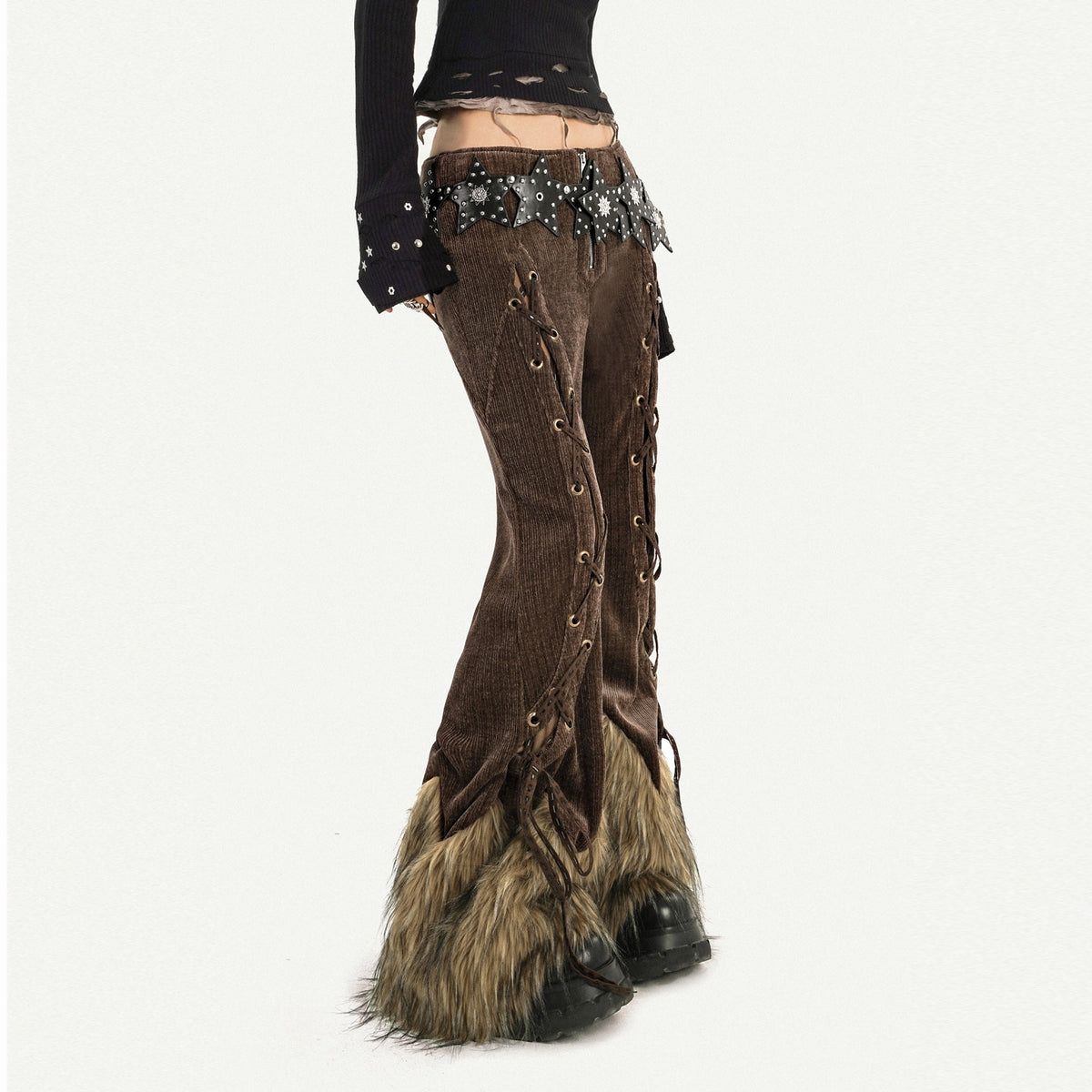 Nico_Molly_Retro_Fur_Trim_Lace_Up_Zipper_Mid_High_Waist_Women&