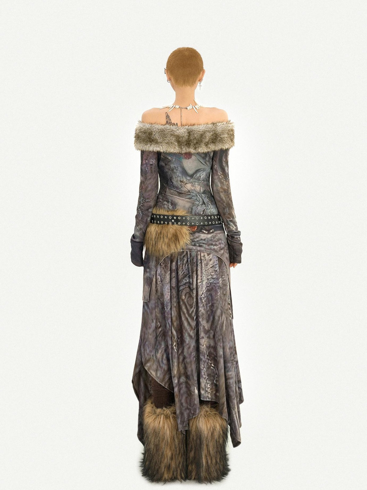 Nico Molly Retro One Shoulder Printed Women&