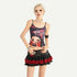 Nico_Molly_Retro_Playful_Character_Print_Lace_Up_Slimming_Women&