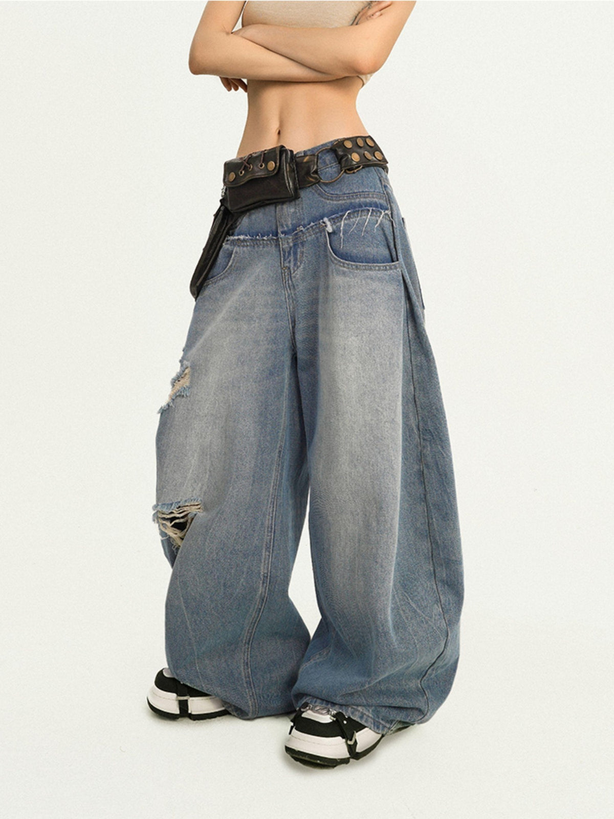 Nico Molly Retro Punk Biker Leather Waist Corset Belt Unique Design Women&