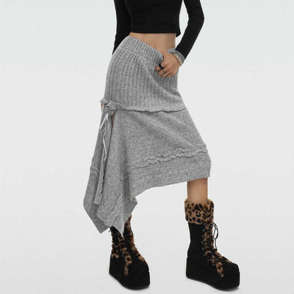 Nico_Molly_Rose_Ribbon_Asymmetrical_Mid_Waist_Solid_Vintage_A_Line_Women&
