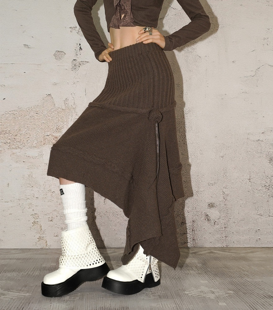 Nico_Molly_Rose_Ribbon_Asymmetrical_Mid_Waist_Solid_Vintage_A_Line_Women&