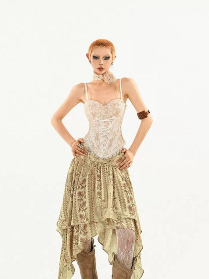 Nico Molly Royal Scallop Lace Trim Slim Fit Sexy Women&
