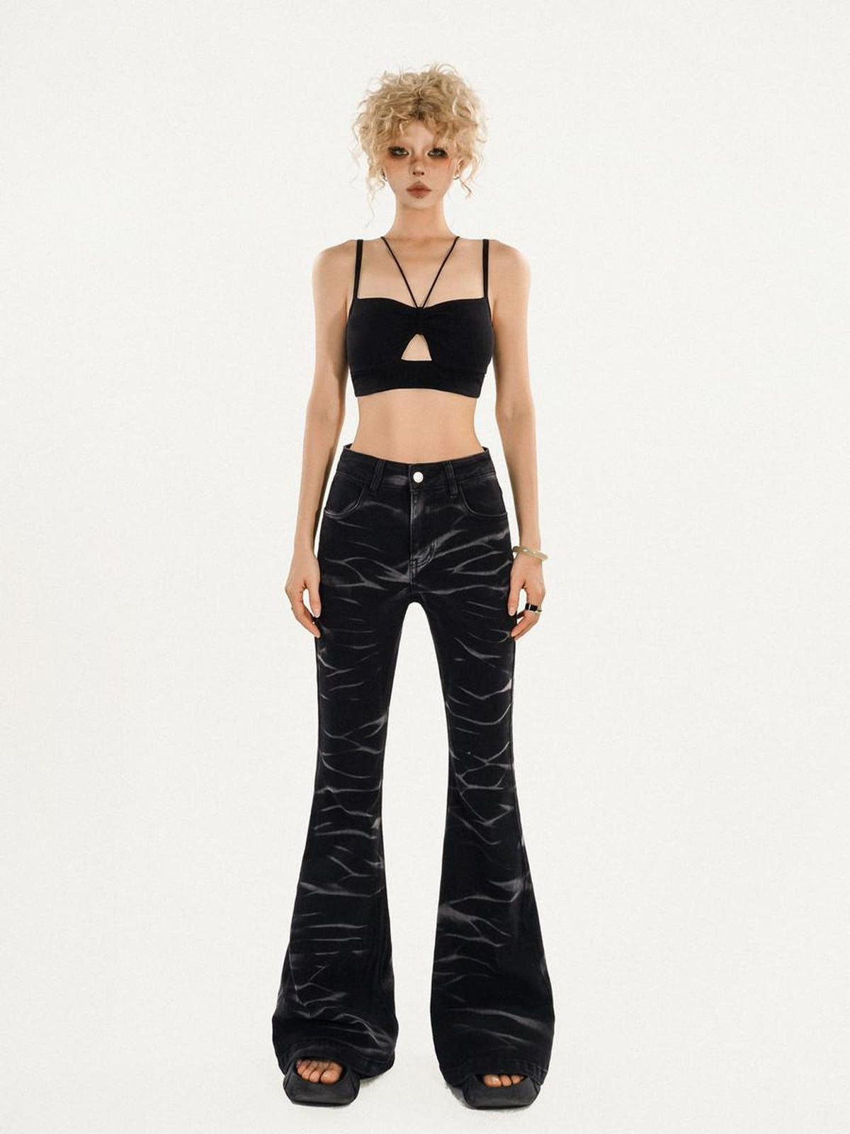 Nico Molly Sexy Cutout Halter Padded Slim Fit Open Back Women&