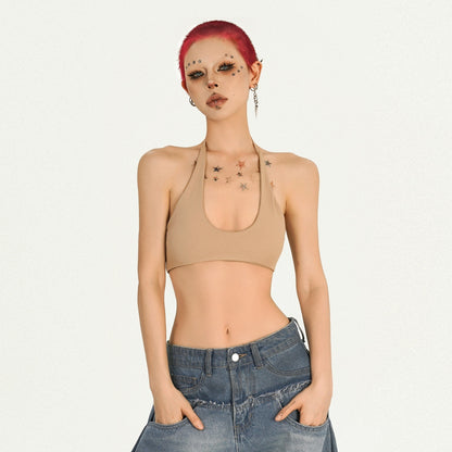 Nico_Molly_Solid_Backless_U_Neck_Lace_Up_Slim_Women&