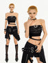 Nico Molly Solid Black Original Retro Slim Fit Cropped Women&