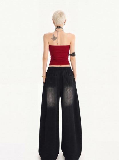 Nico Molly Street Hip Hop Print Loose Natural Waist Women&