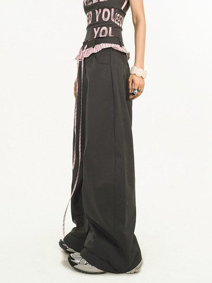 Nico Molly Striped Lace Trim Layered High Waist Women&