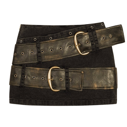 Nico_Molly_Tie_Dye_Distressed_Double_Belt_A_Line_Vintage_Women&
