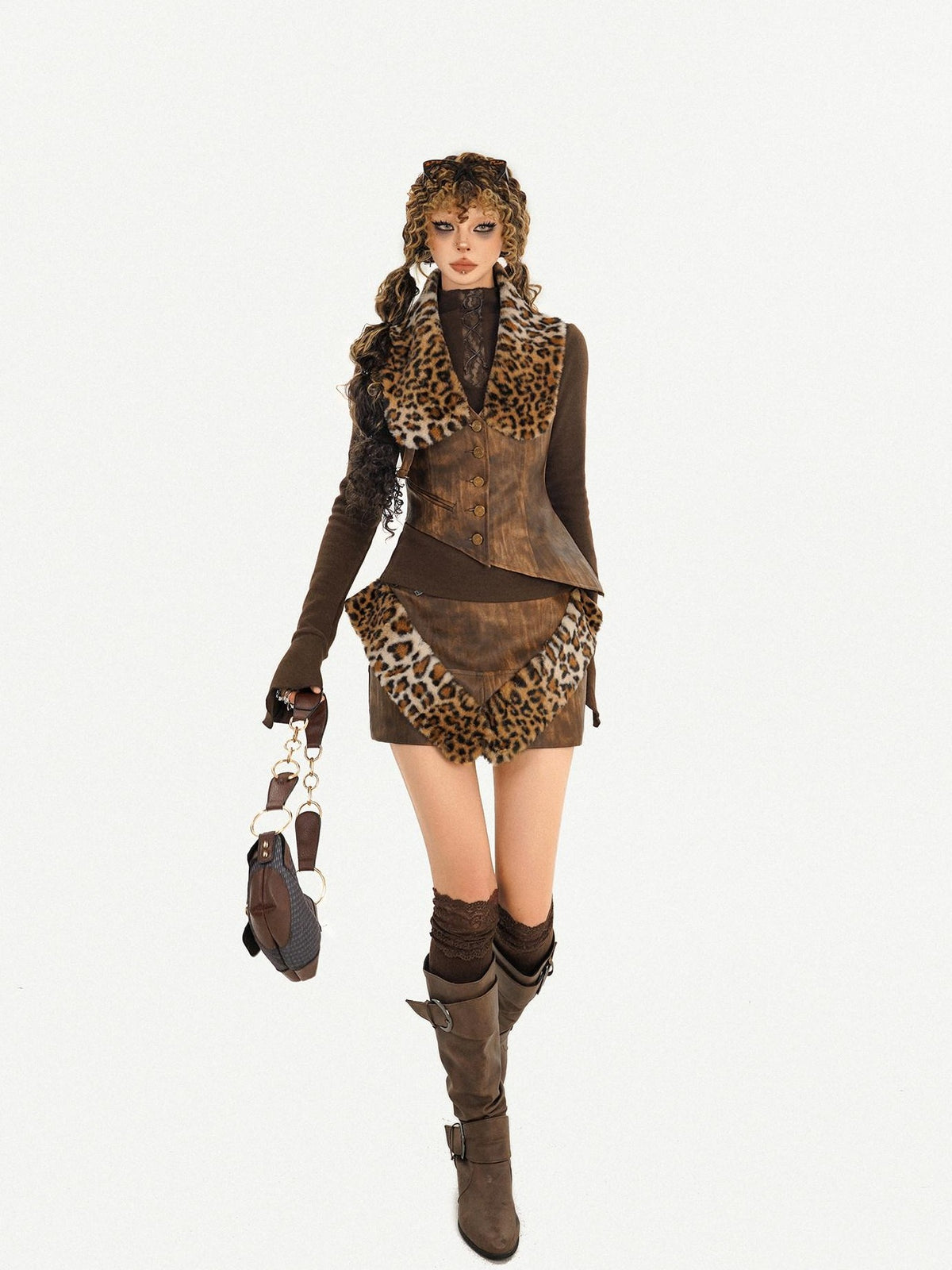 Nico Molly Tribal Leopard Patchwork Women&