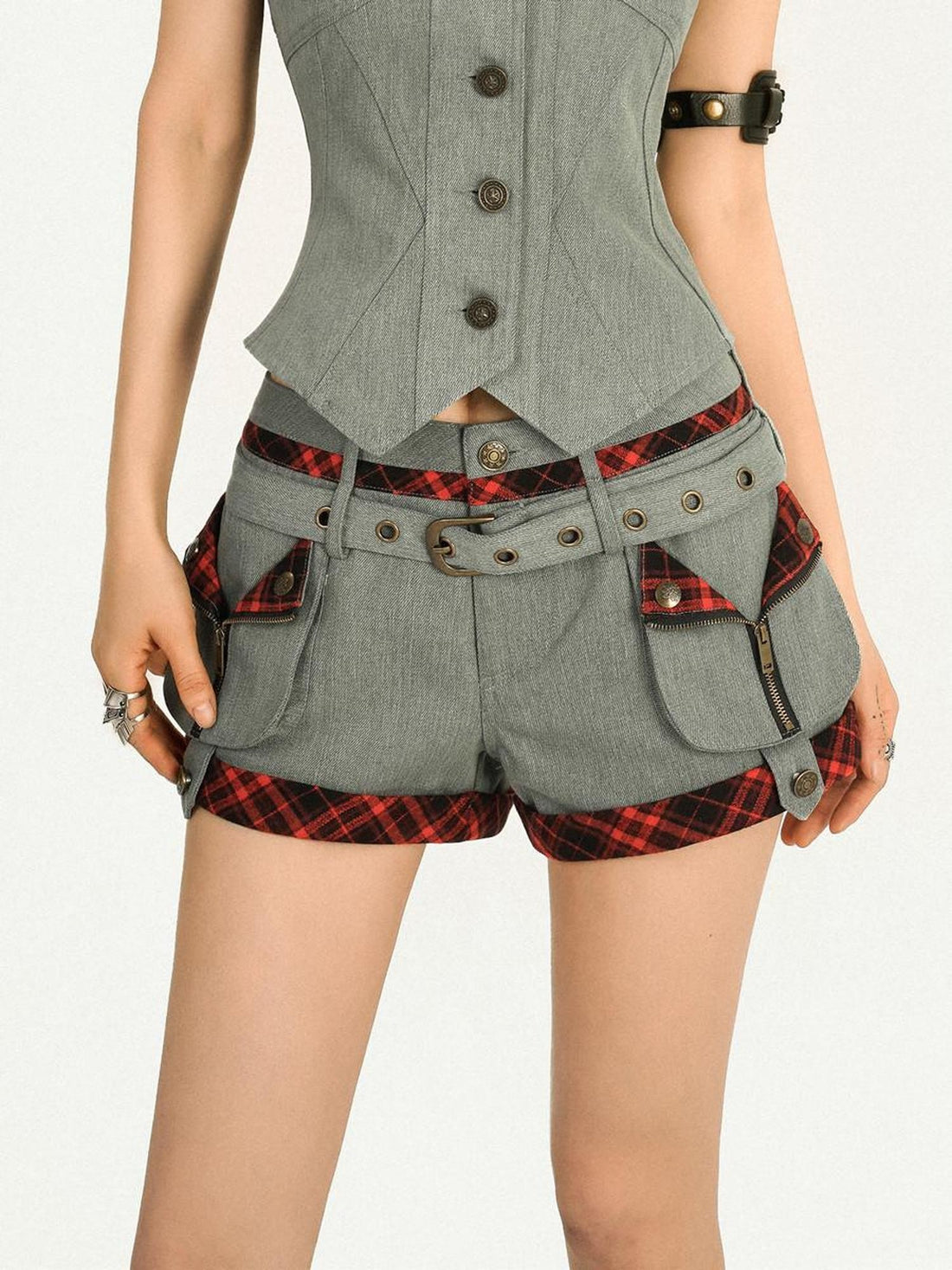 Nico Molly V-neck Lapel Blazer Vest Buttoned Slimming Women&