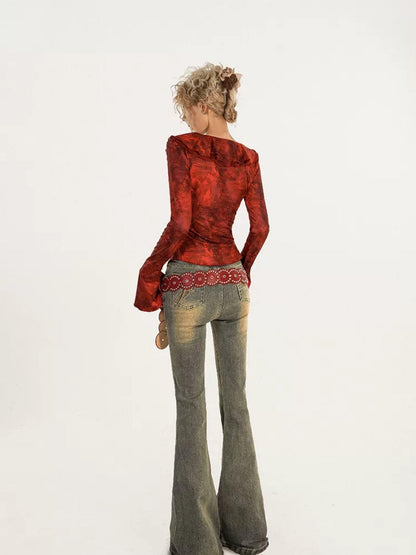 Nico Molly Vintage Blue Distressed Heavy Wash Wasteland High Waist Women&