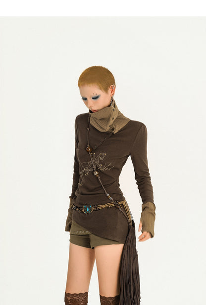 Nico_Molly_Vintage_Butterfly_Patchwork_Slouchy_Roll_Neck_Women&