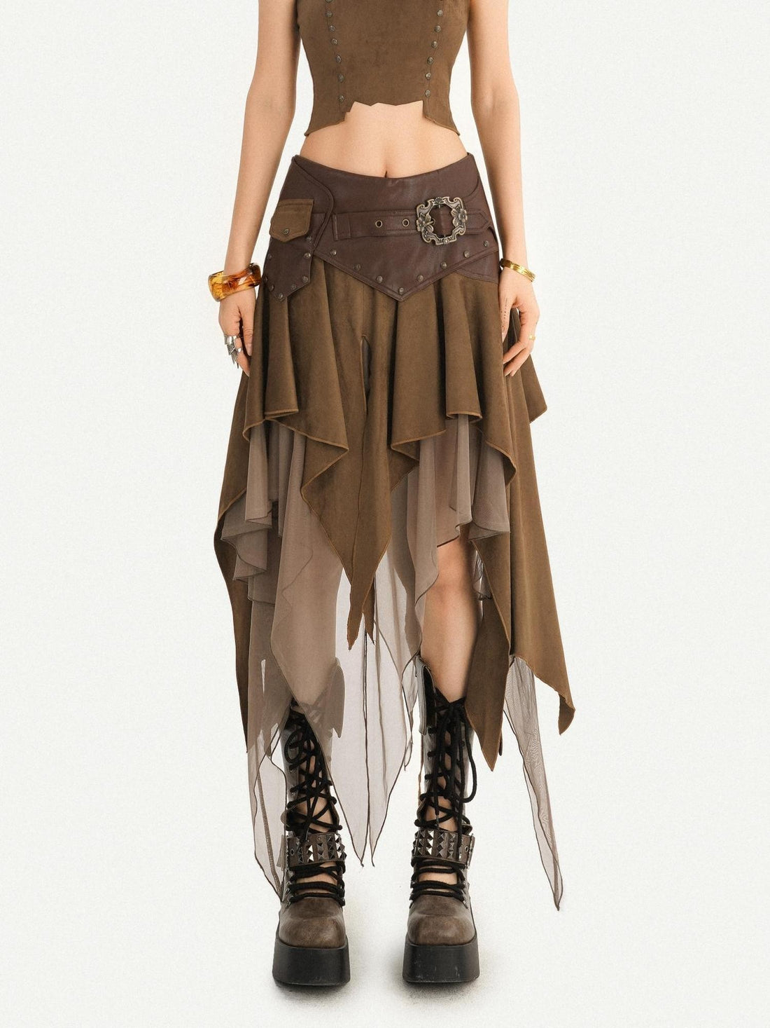 Nico Molly Vintage Hippie Urban Nomad Patchwork Asymmetrical Women&