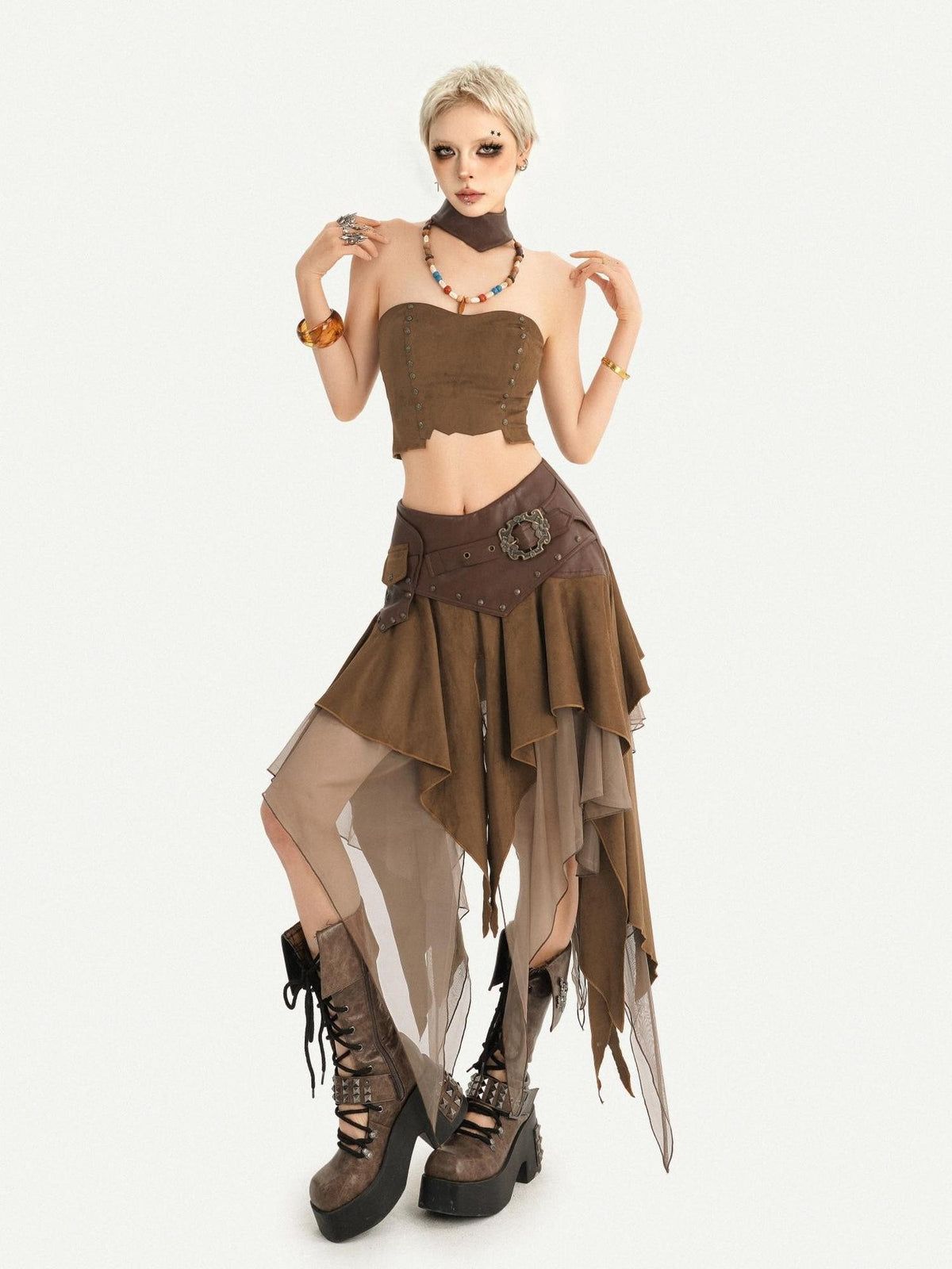 Nico Molly Vintage Hippie Urban Nomad Patchwork Asymmetrical Women&