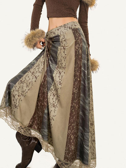Nico Molly Vintage Lace Trim Ethnic Print Women&