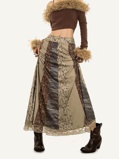 Nico Molly Vintage Lace Trim Ethnic Print Women&