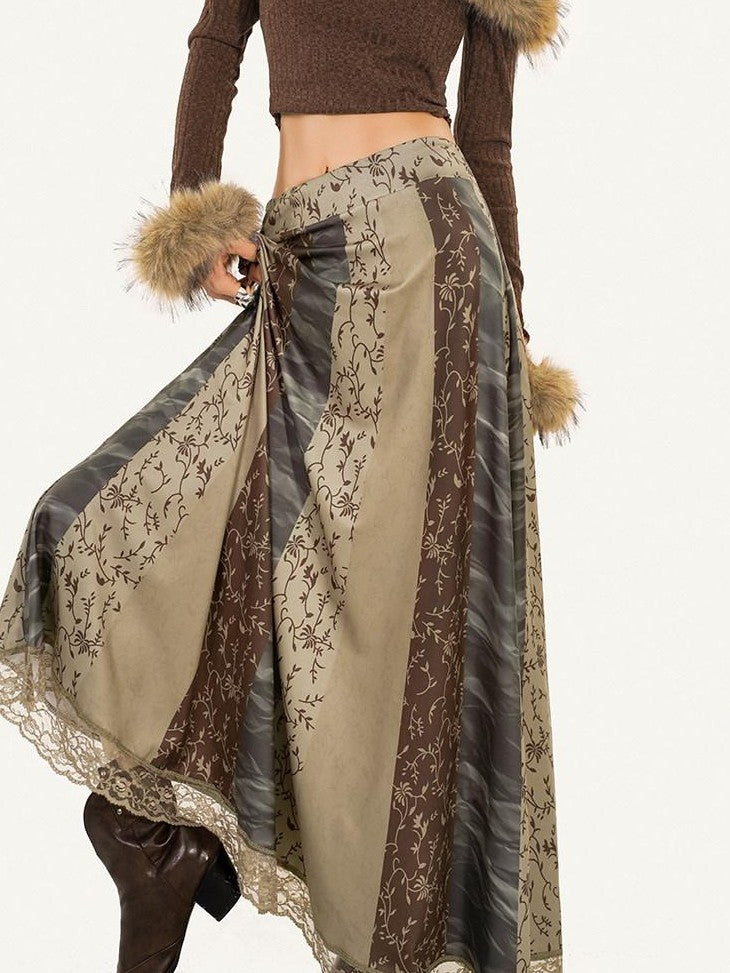 Nico Molly Vintage Lace Trim Ethnic Print Women&