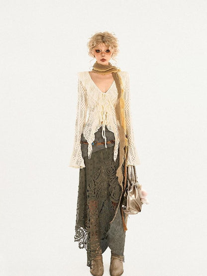 Nico Molly Vintage Patchwork Lace Asymmetric Women&