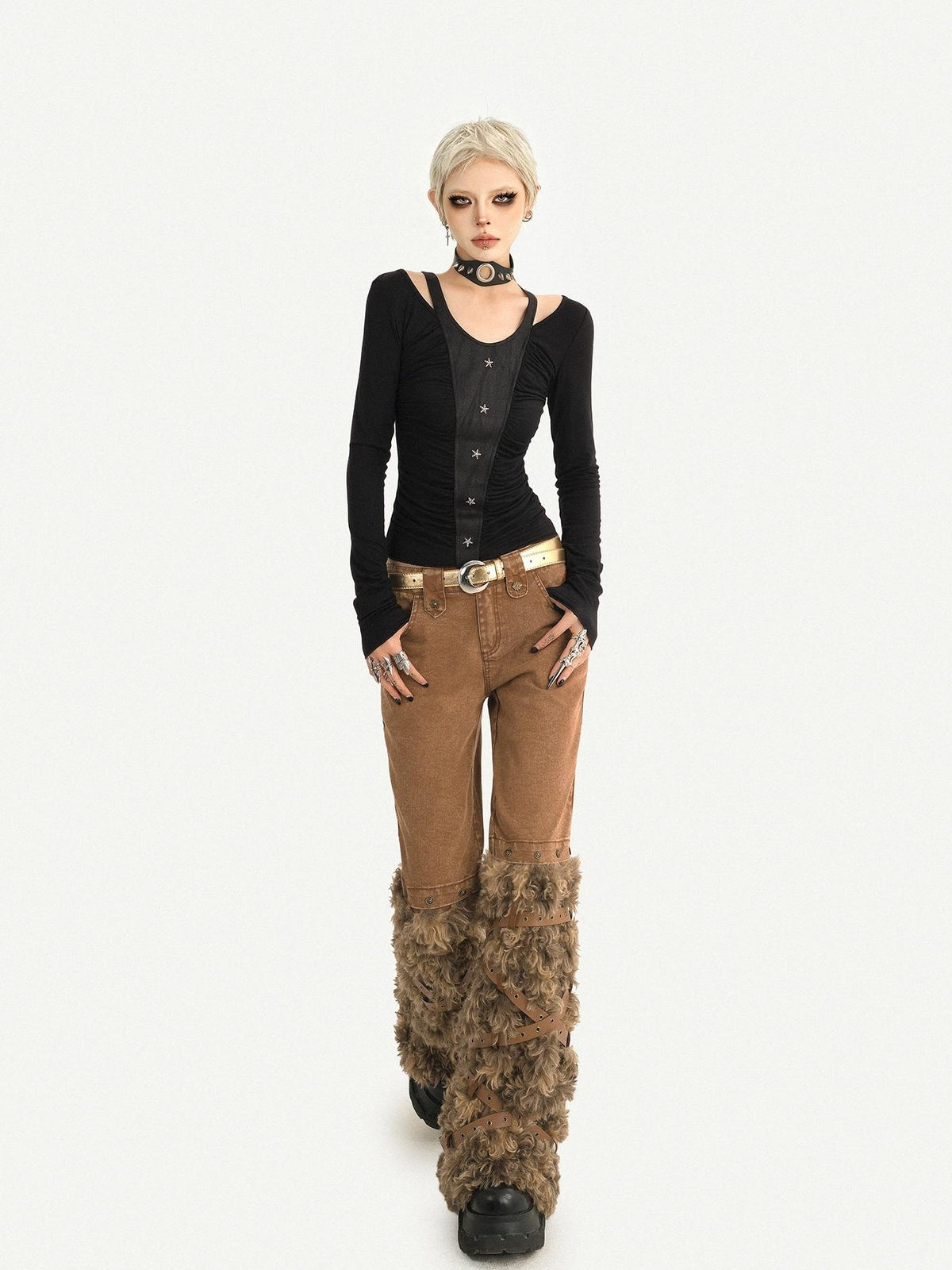 Nico Molly Vintage Plush Panel Low Waist Slimming Women&