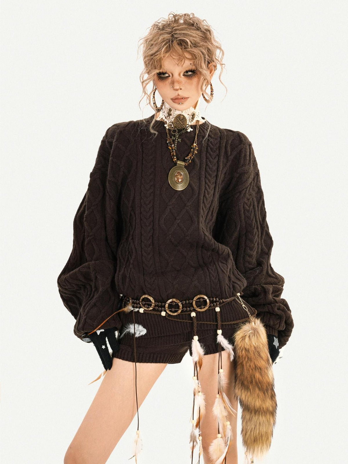 Nico Molly Vintage Round Neck Low Rise Loose Fit Women&