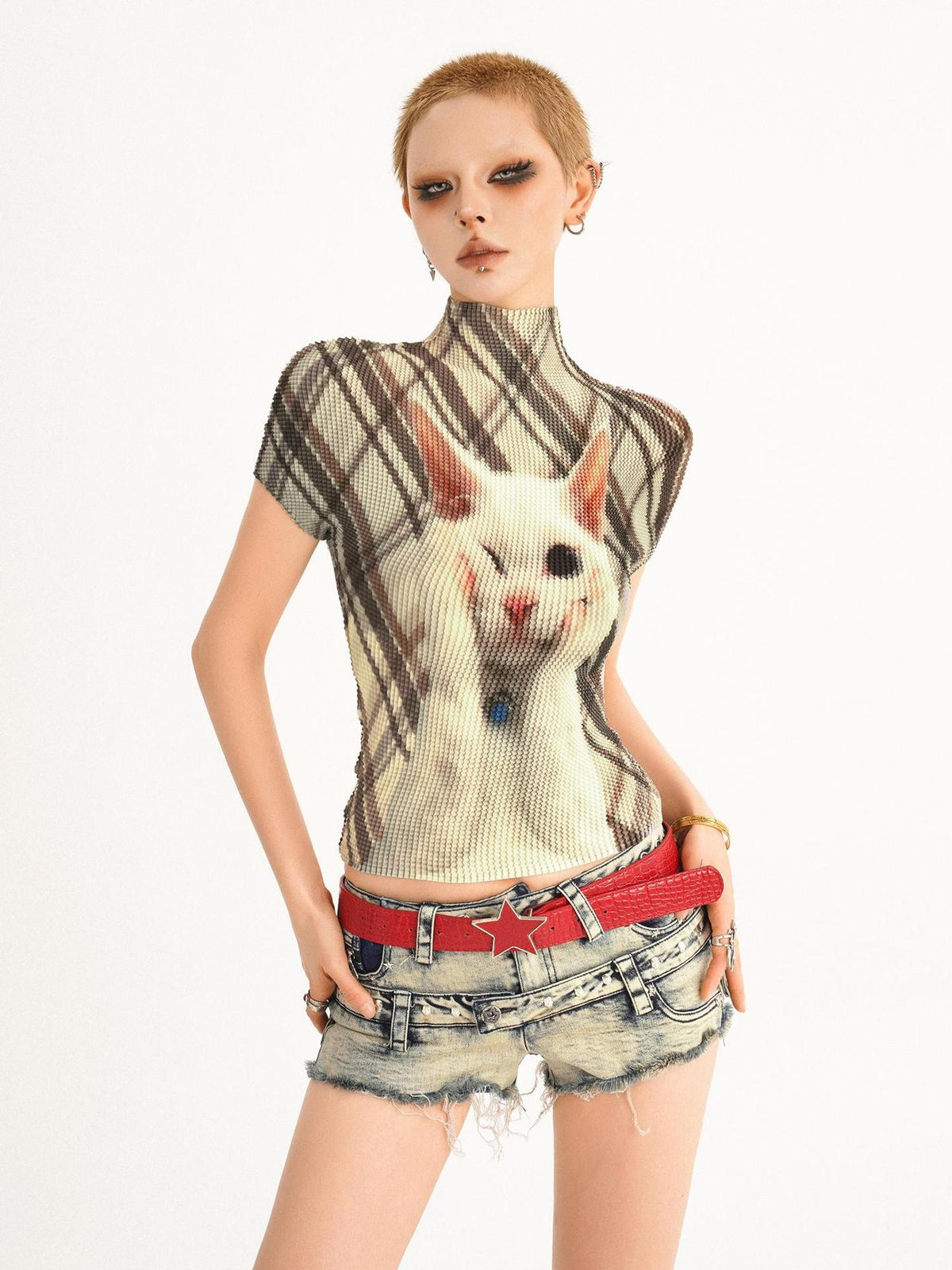 Nico Molly Vintage Slim Straight Distressed Raw Hem Low Waist Women&