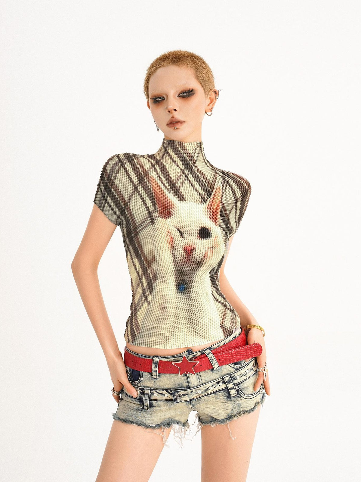 Nico Molly Vintage Slim Straight Distressed Raw Hem Low Waist Women&