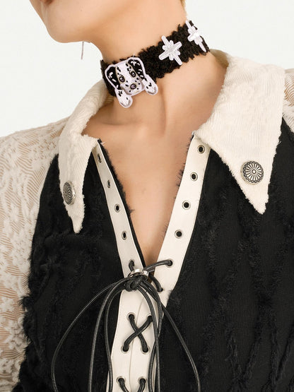 Nico Molly Vintage Spliced Ruffle Tie Bell Sleeve Women&