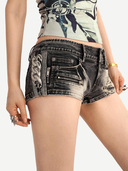 Nico Molly Vintage Washed Distressed Ripped Low Waist Women&