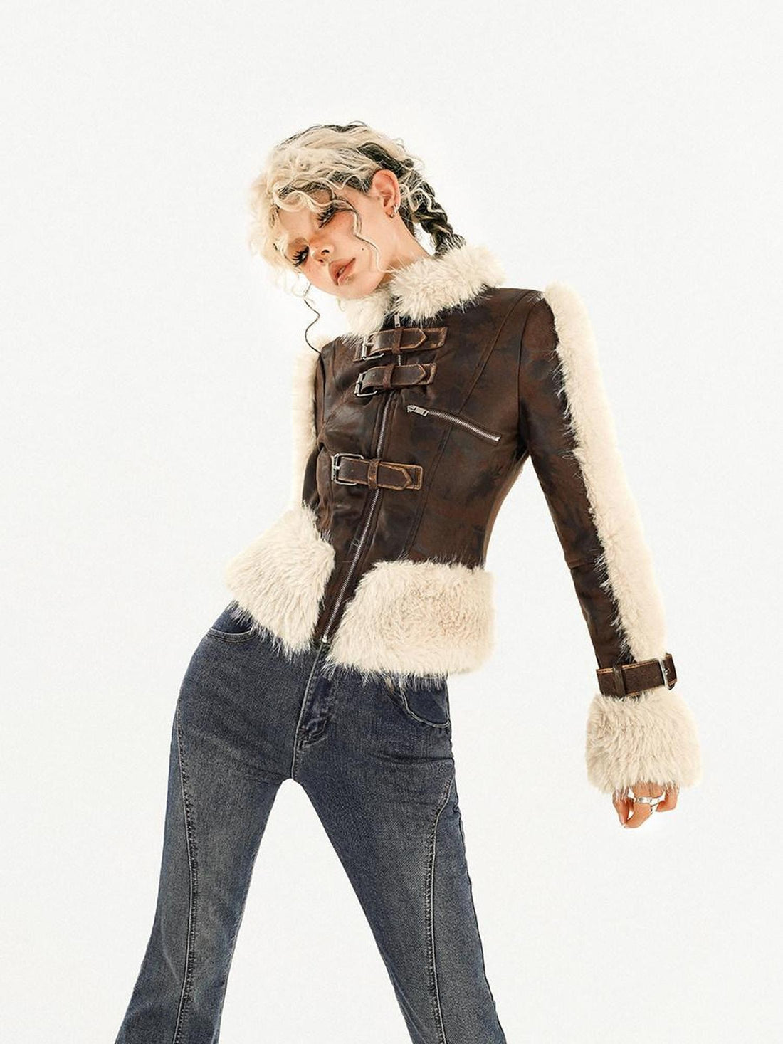 Nico Molly Washed Distressed Vintage Cropped Slim Women&