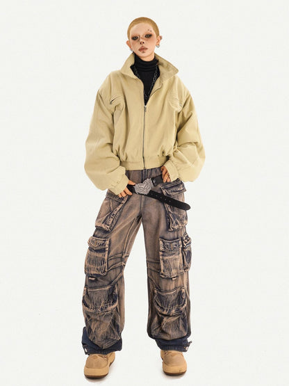Nico Molly Washed Ombre Distressed High Waist Multi Pocket Women&