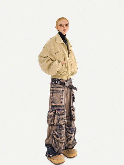 Nico Molly Washed Ombre Distressed High Waist Multi Pocket Women&