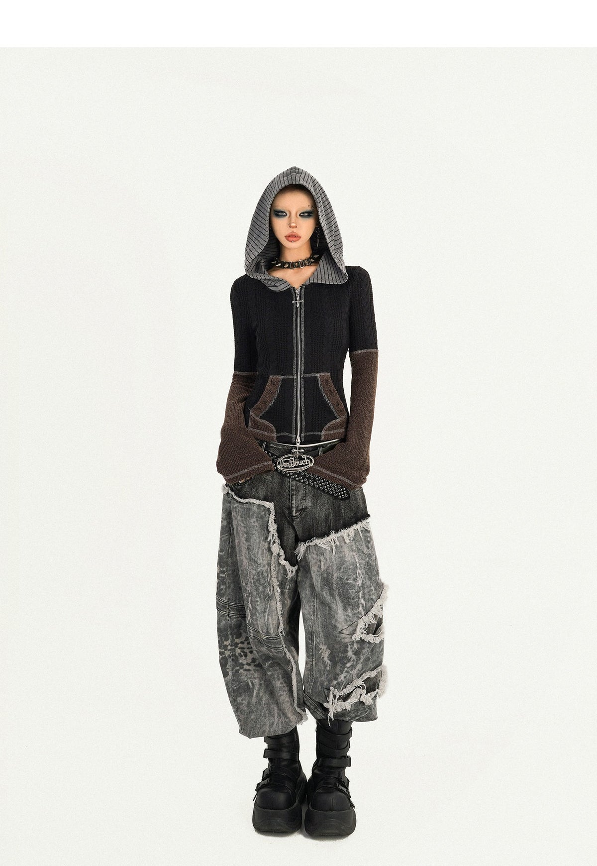 Nico_Molly_Wasteland_Retro_Colorblock_Hooded_Slim_Women&