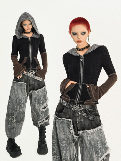 Nico Molly Wasteland Retro Colorblock Hooded Slim Women&