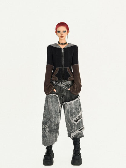 Nico Molly Wasteland Retro Colorblock Hooded Slim Women&