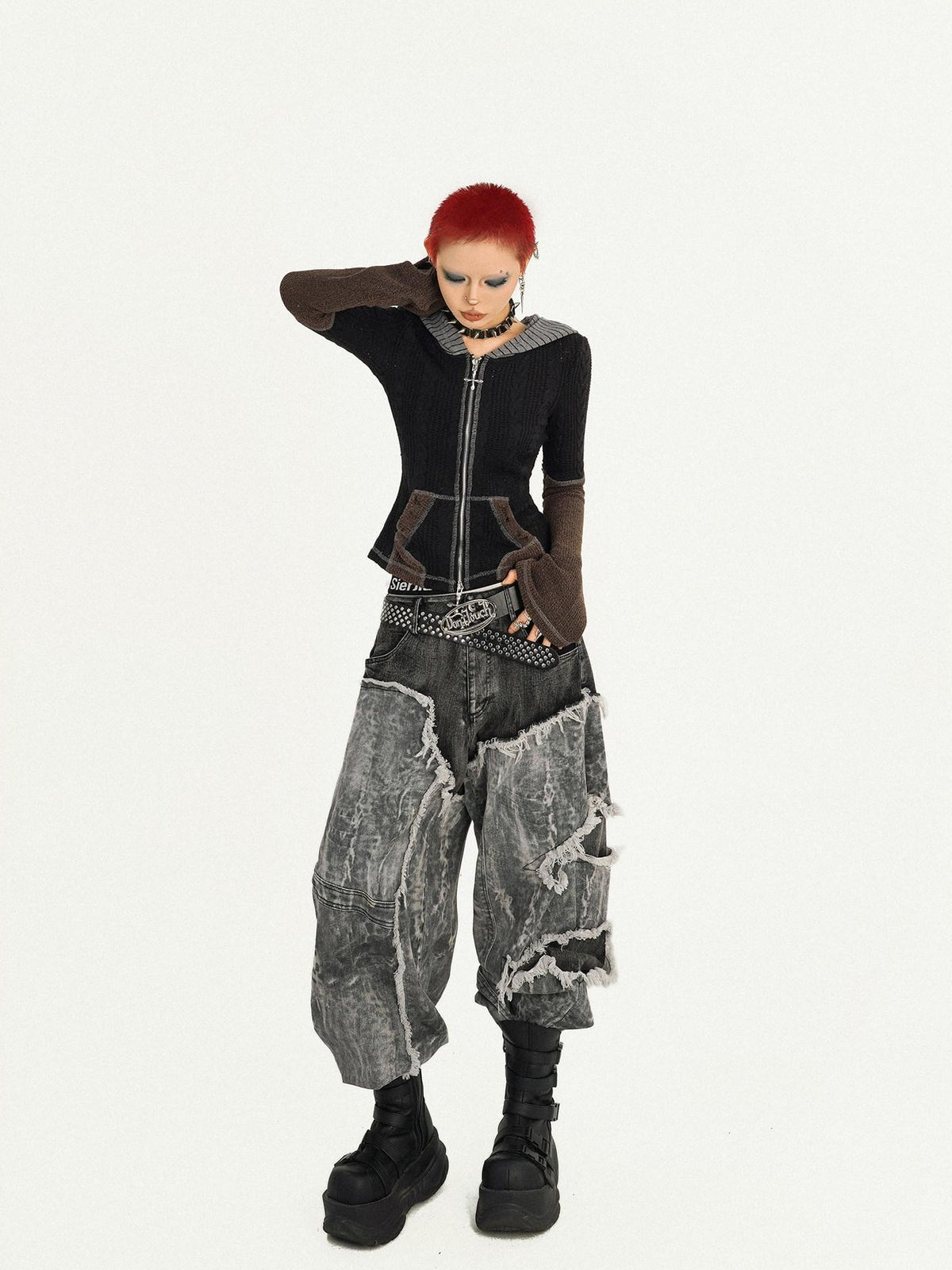 Nico Molly Wasteland Retro Colorblock Hooded Slim Women&