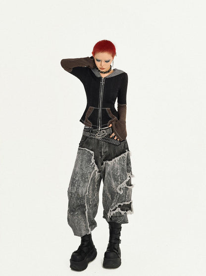 Nico Molly Wasteland Retro Colorblock Hooded Slim Women&