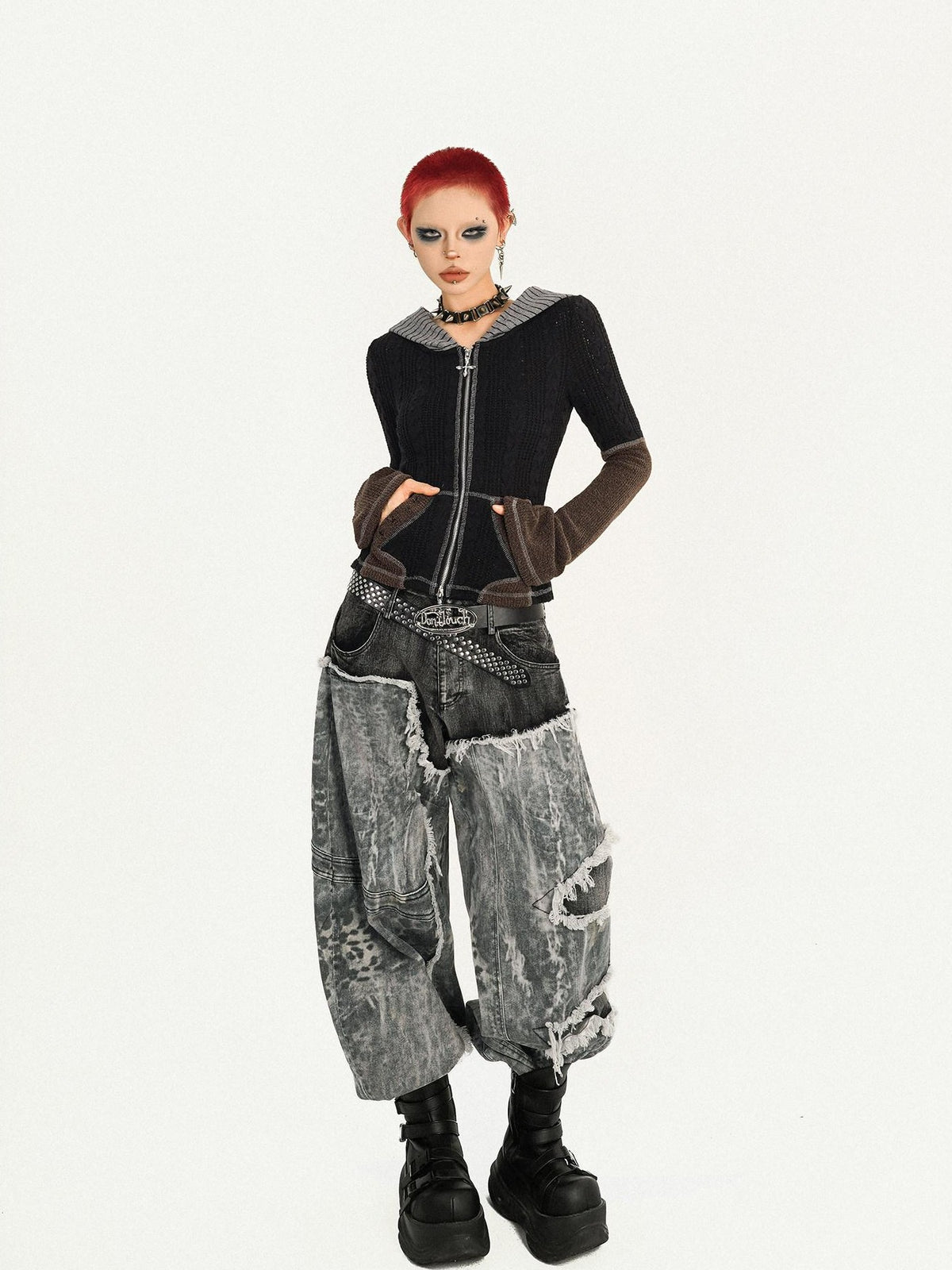 Nico Molly Wasteland Retro Colorblock Hooded Slim Women&