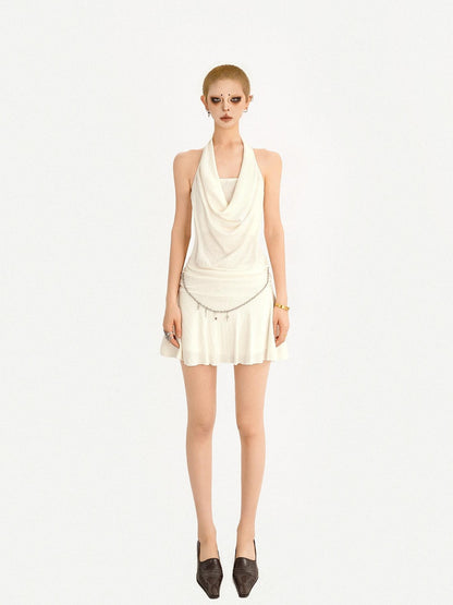 Nico Molly White Retro A Line Waist Cinching Two Piece Women&