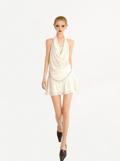 Nico Molly White Retro A Line Waist Cinching Two Piece Women&