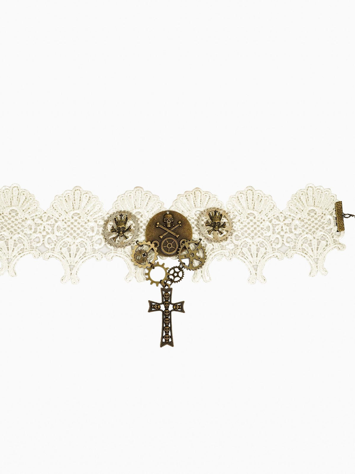 Nico Molly White Sweet Cool Cross Pendant Single Chain Women&